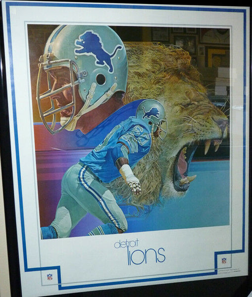 NFL Vintage Damac Detroit Lion's 1979 Poster