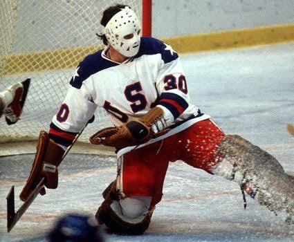Goalie Mask - Jim Craig - 1980 Olympics - Atlanta Flames - Boston Bruins