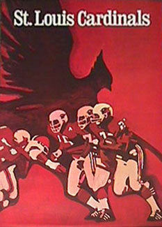 Vintage 1967-1968 Washington Redskins Poster 