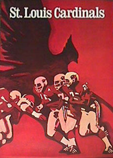Vintage NFL Posters 1968 St Louis Cardinals – Vintage Sports Items
