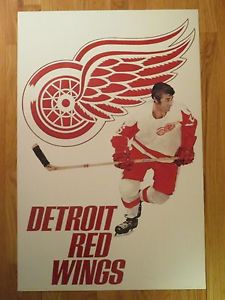 olympia stadium detroit red wings hockey poster art vintage sports