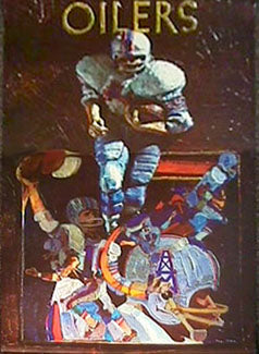 NFL Vintage Collector Series Houston Oiler's 1970's Poster