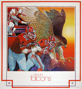 NFL Vintage Damac Atlanta Falcons 1979 Poster