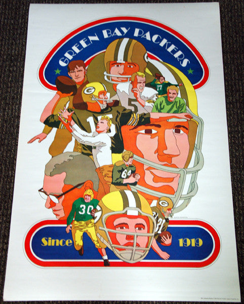vintage detroit lions poster